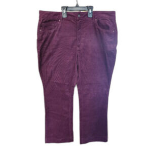 Croft & Barrow Mid-Rise Corduroy Bootcut Pants Size 18 SHORT